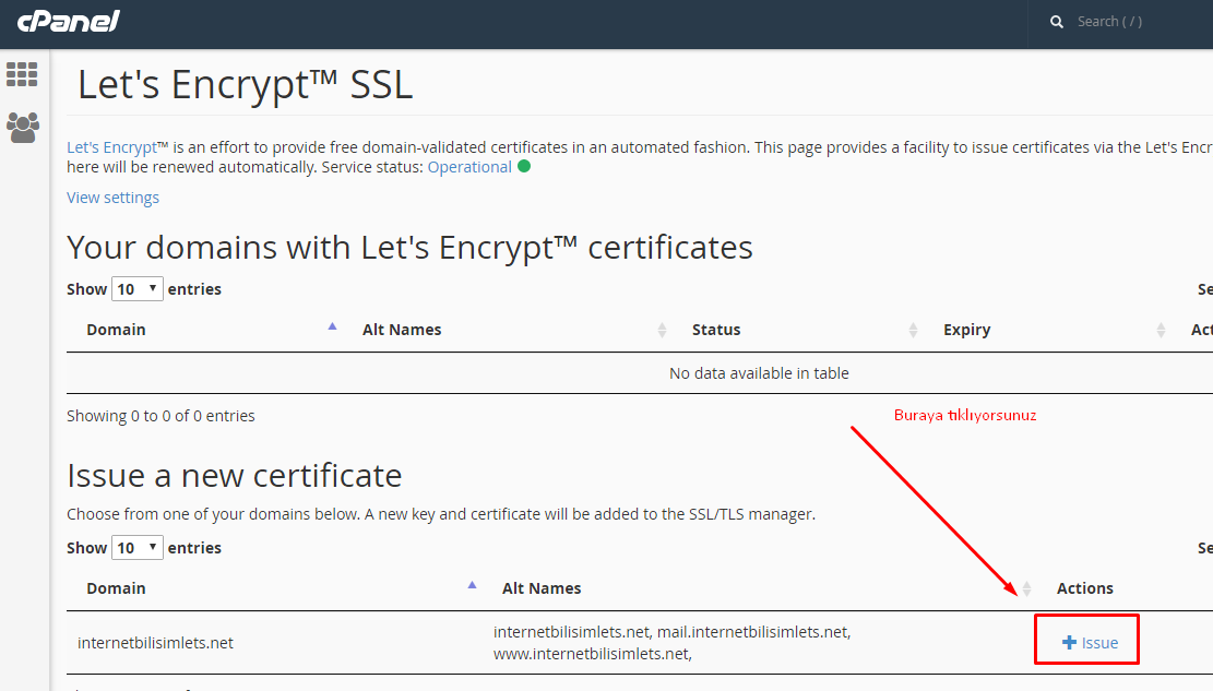 Lets Encrypt SSL kurulum - 2